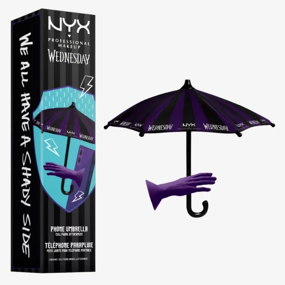 NYX Limited Ed. Wednesday Purple Grip Phone Case with Umbrella Graphic - Picture 2 of 4